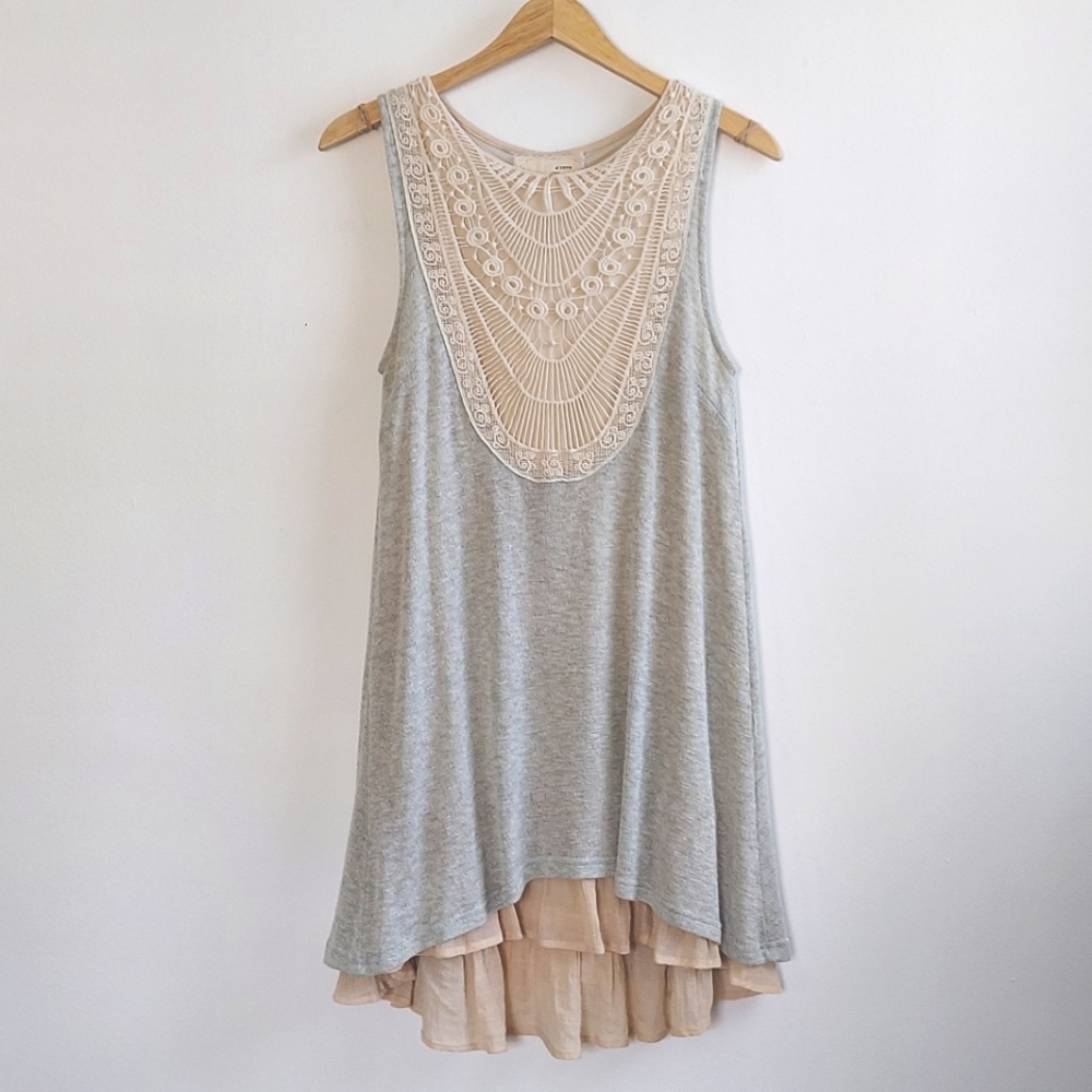 A'Reve Bohemian Sleeveless Knit Sundress size S